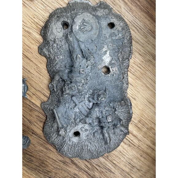 Vintage 1982 Wizards & Lizards Fantascene Knight Slaying Dragon Lead Figures Set - Picture 9 of 16